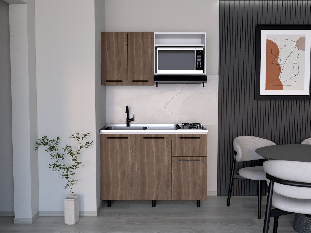 Cocina Integral Piret, Blanco Duqueza y Milan, Incluye Mesón Izquierdo Socoda