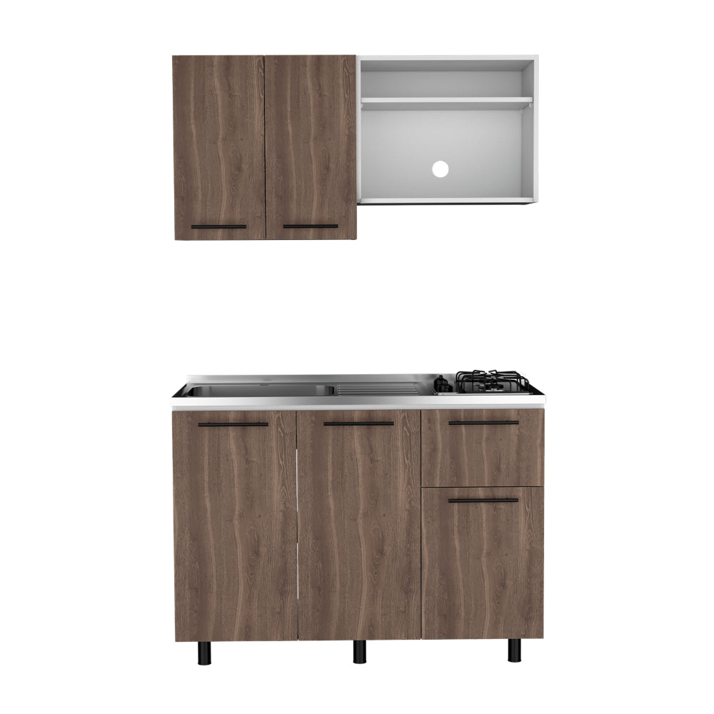 Cocina Integral Piret, Blanco Duqueza y Milan, Incluye Mesón Izquierdo Socoda