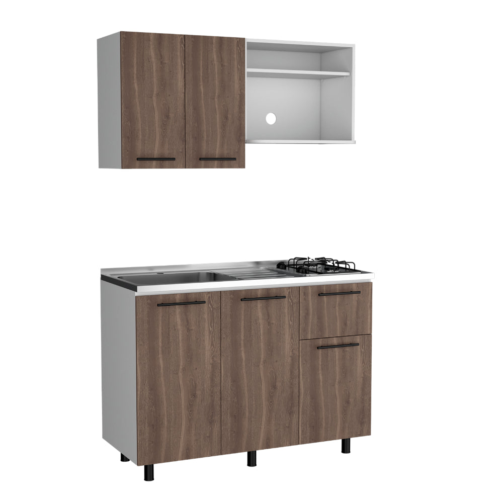 Cocina Integral Piret, Blanco Duqueza y Milan, Incluye Mesón Izquierdo Socoda