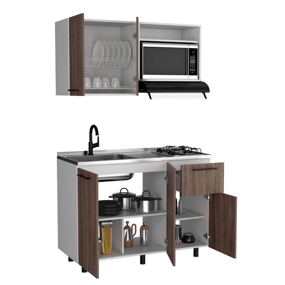 Cocina Integral Piret, Blanco Duqueza y Milan, Incluye Mesón Izquierdo Socoda