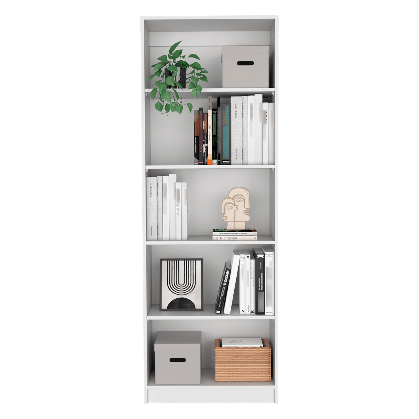 Combo de Bibliotecas Home Eco, Blanco, Incluye Tres Bibliotecas. - VIRTUAL MUEBLES