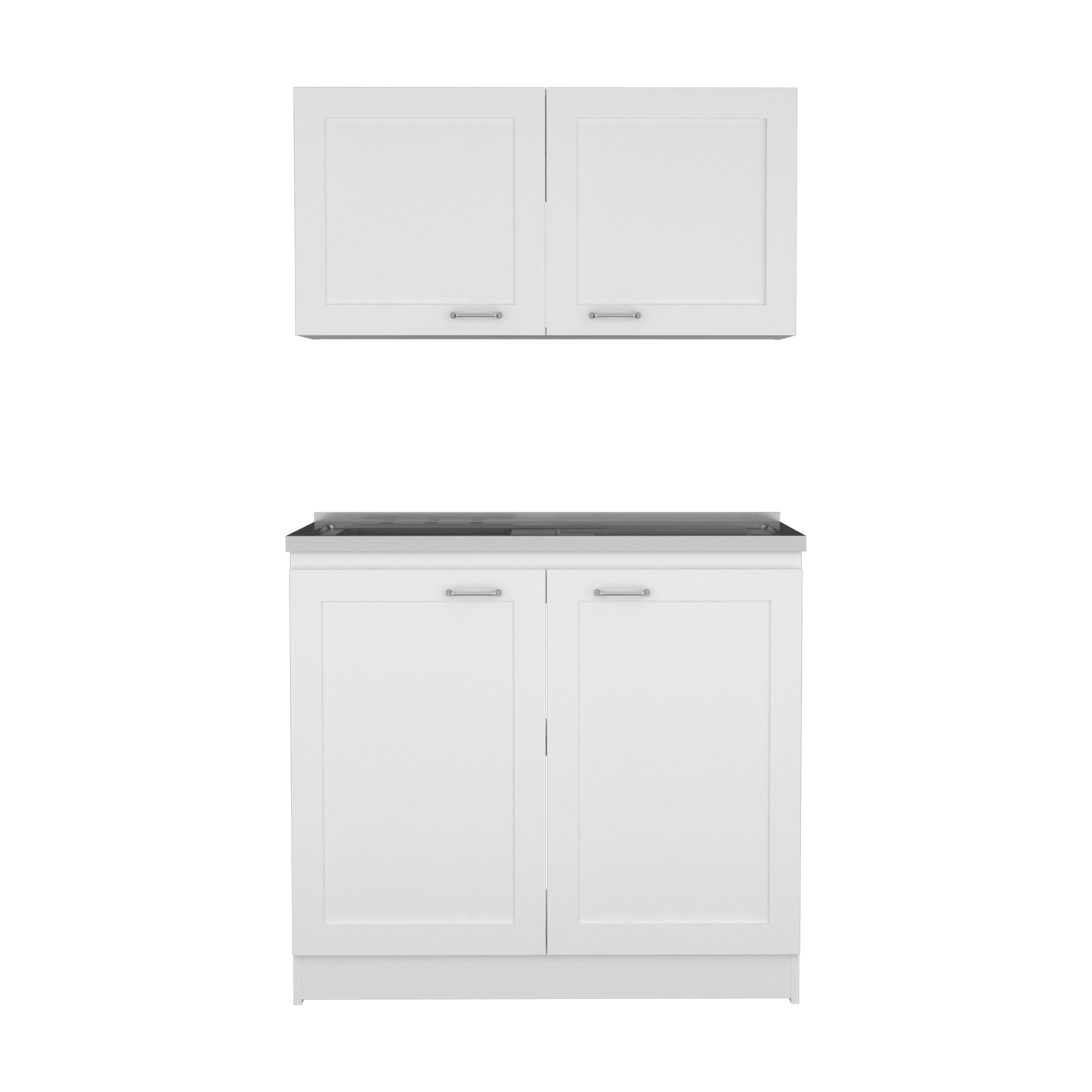 Cocina Integral Toronto, Blanco, Incluye Mesón Izquierdo - VIRTUAL MUEBLES