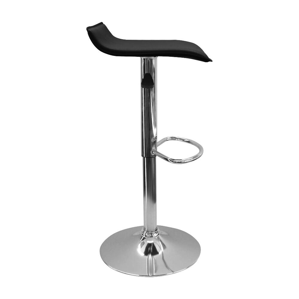 Kit por 2 Silla Tapizada Lisa Tipo Bar - Negra