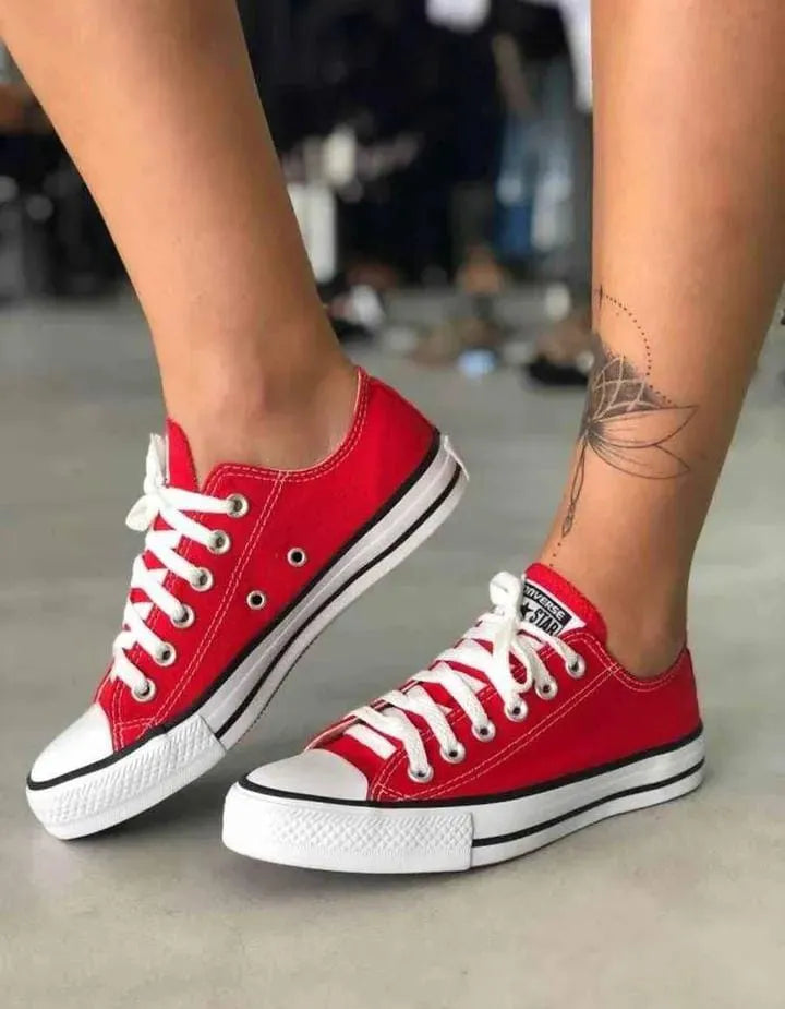 Converse clasicos mujer rojas on sale