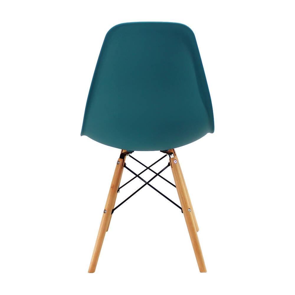 Silla Eames Patas En Madera para comerdor, sala, restaurante - Azul petroleo - VIRTUAL MUEBLES