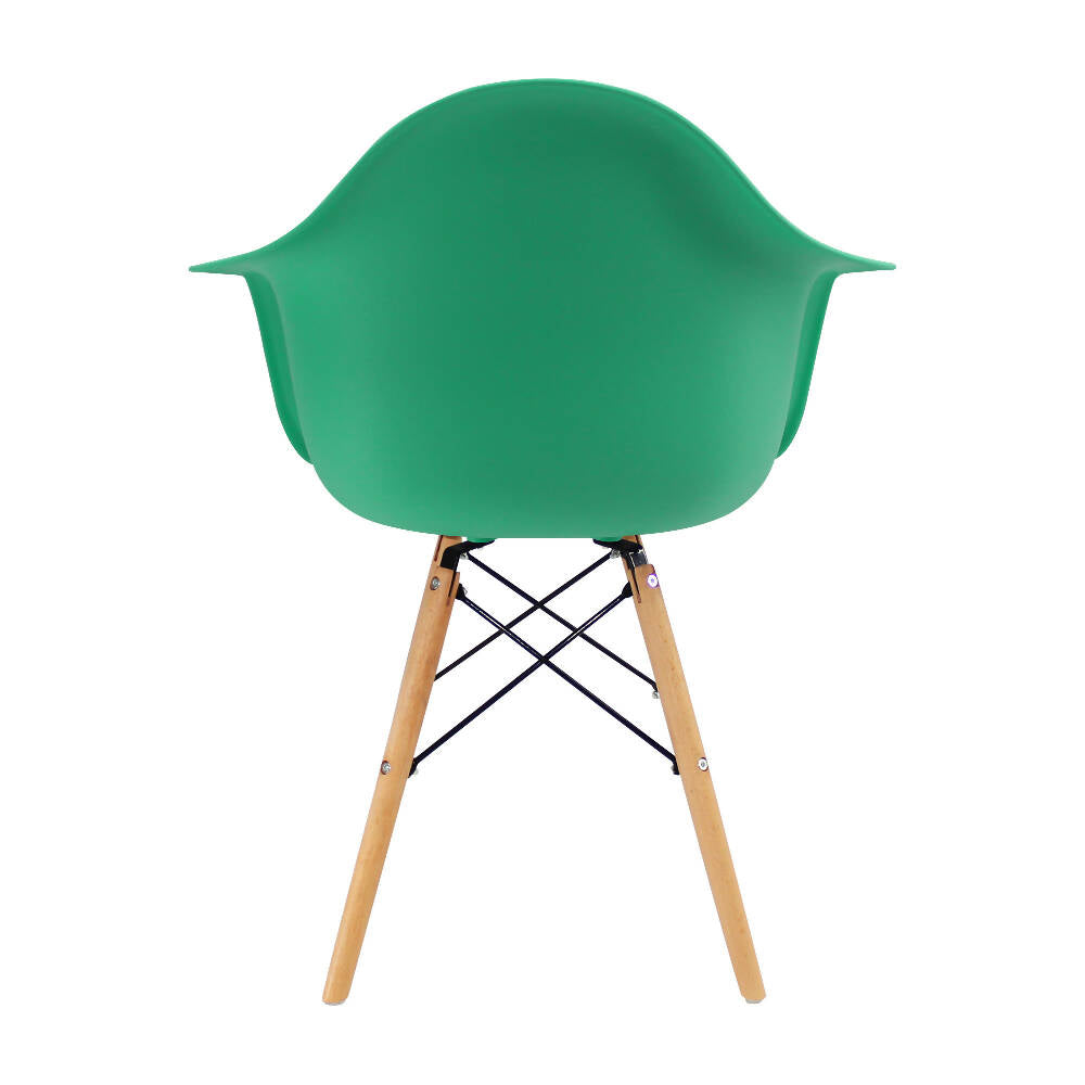 Silla Eames Con Brazos Patas en Madera - Verde Menta