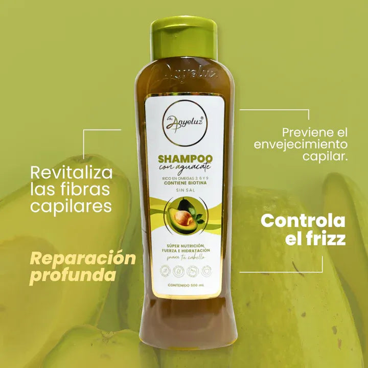 SHAMPOO CON AGUACATE  ANYELUZ X 500 ML