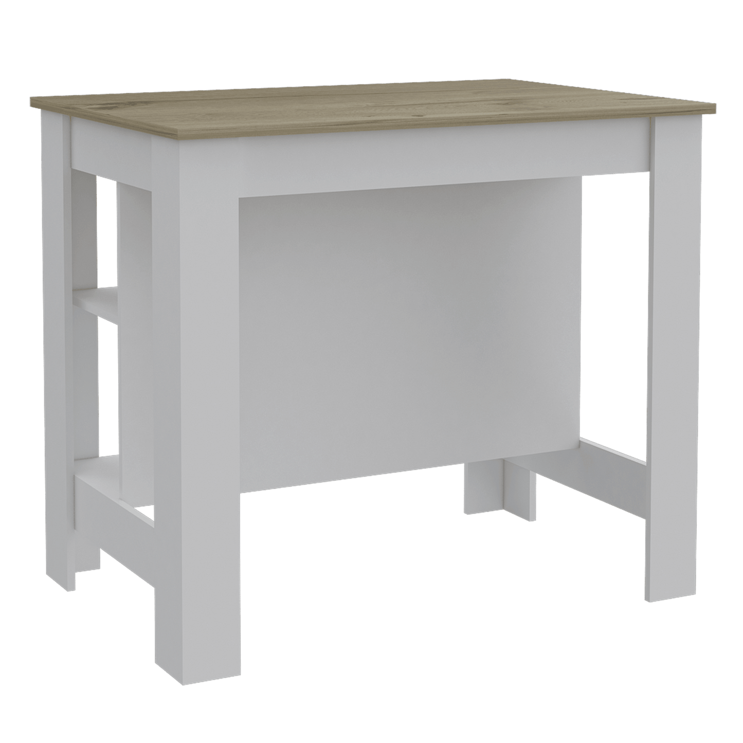 Mueble Auxiliar de Cocina Draco color Blanco y Miel para Cocina.