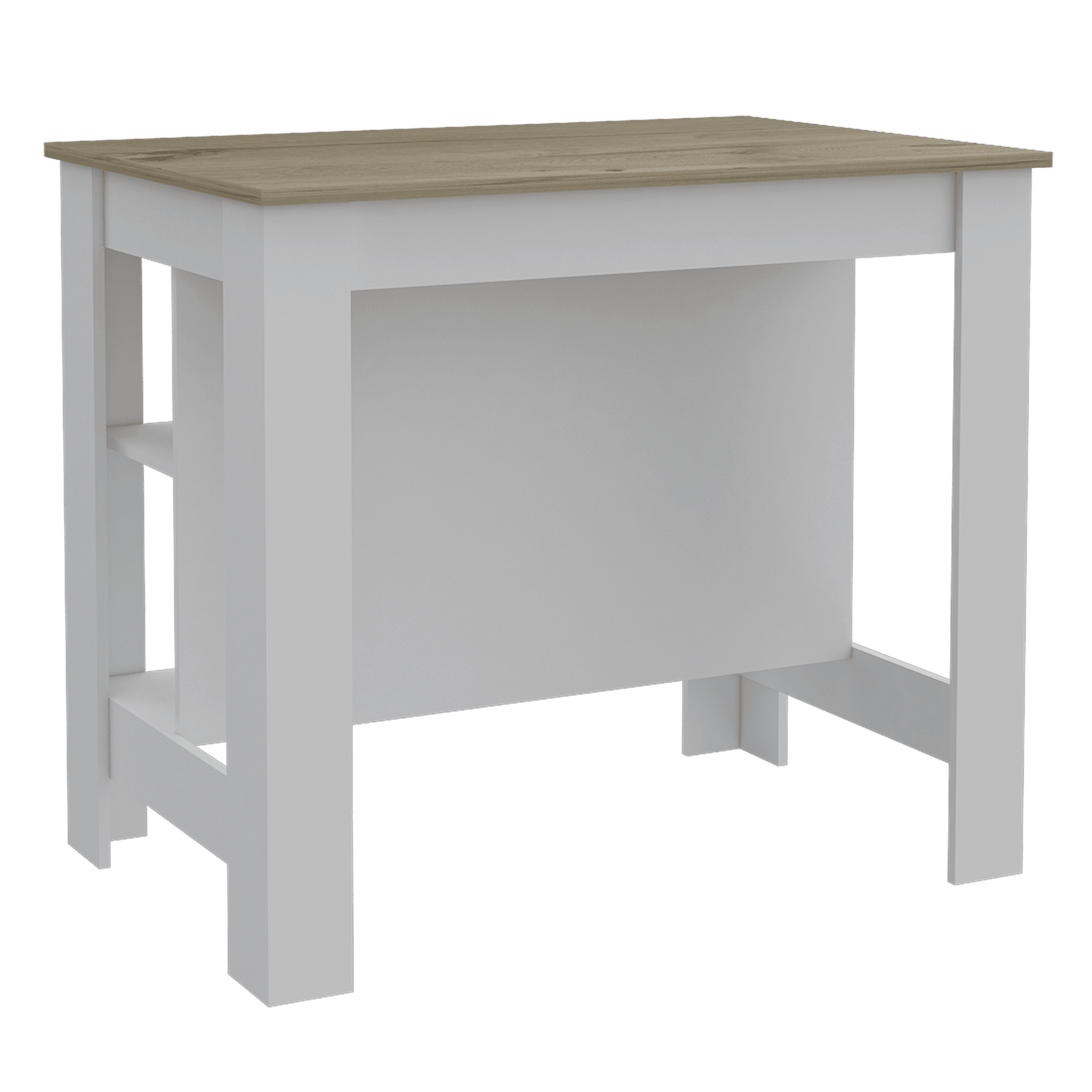 Mueble Auxiliar de Cocina Draco color Blanco y Miel para Cocina.