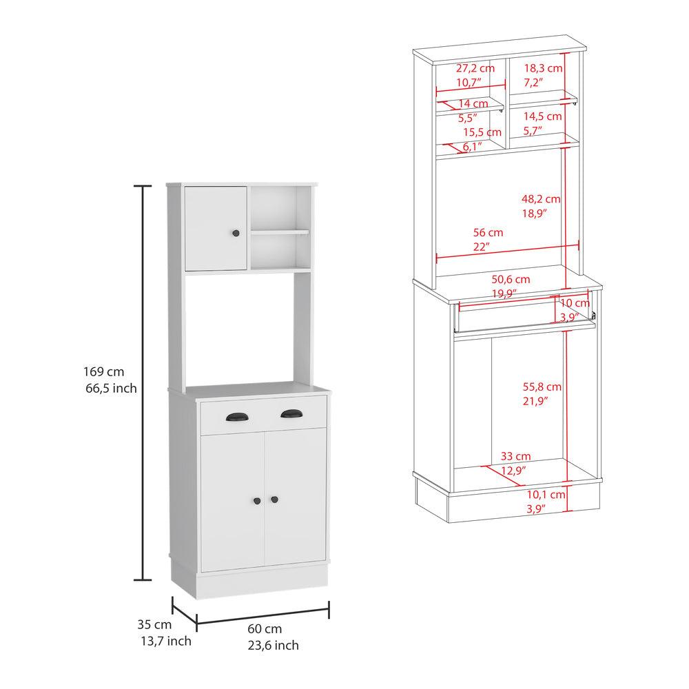 Alacena Almena, Blanco Duqueza, con puertas y gran capacidad de almacenaje ZF - VIRTUAL MUEBLES