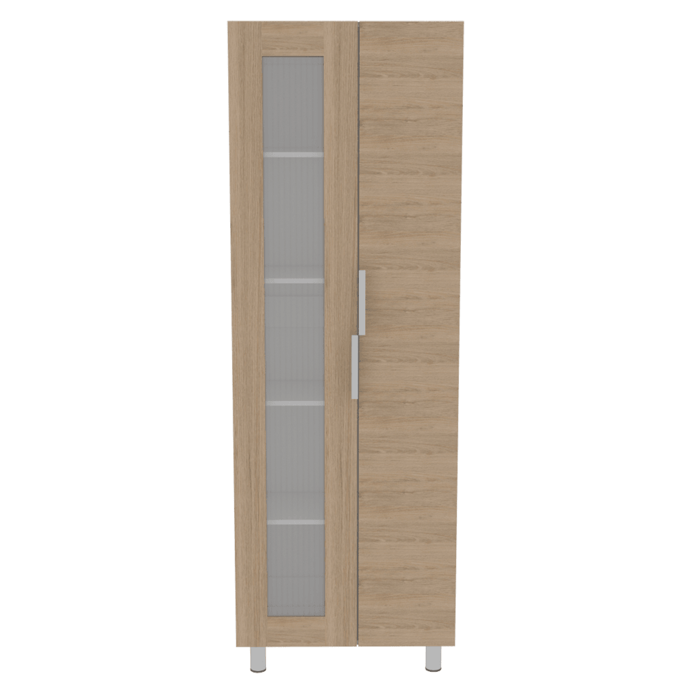 Alacena Diamante color Blanco y Beige para Cocina.