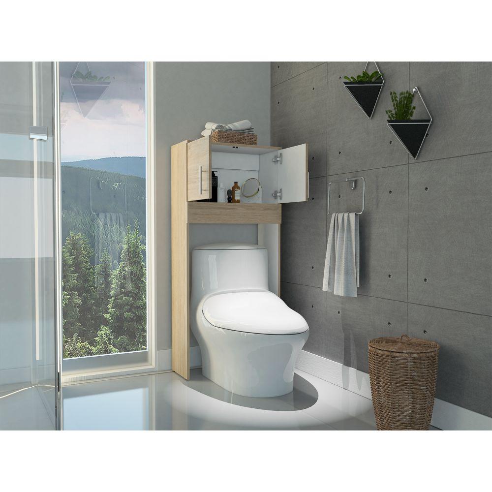 Gabinete de Baño Aqua color Beige y Blanco.