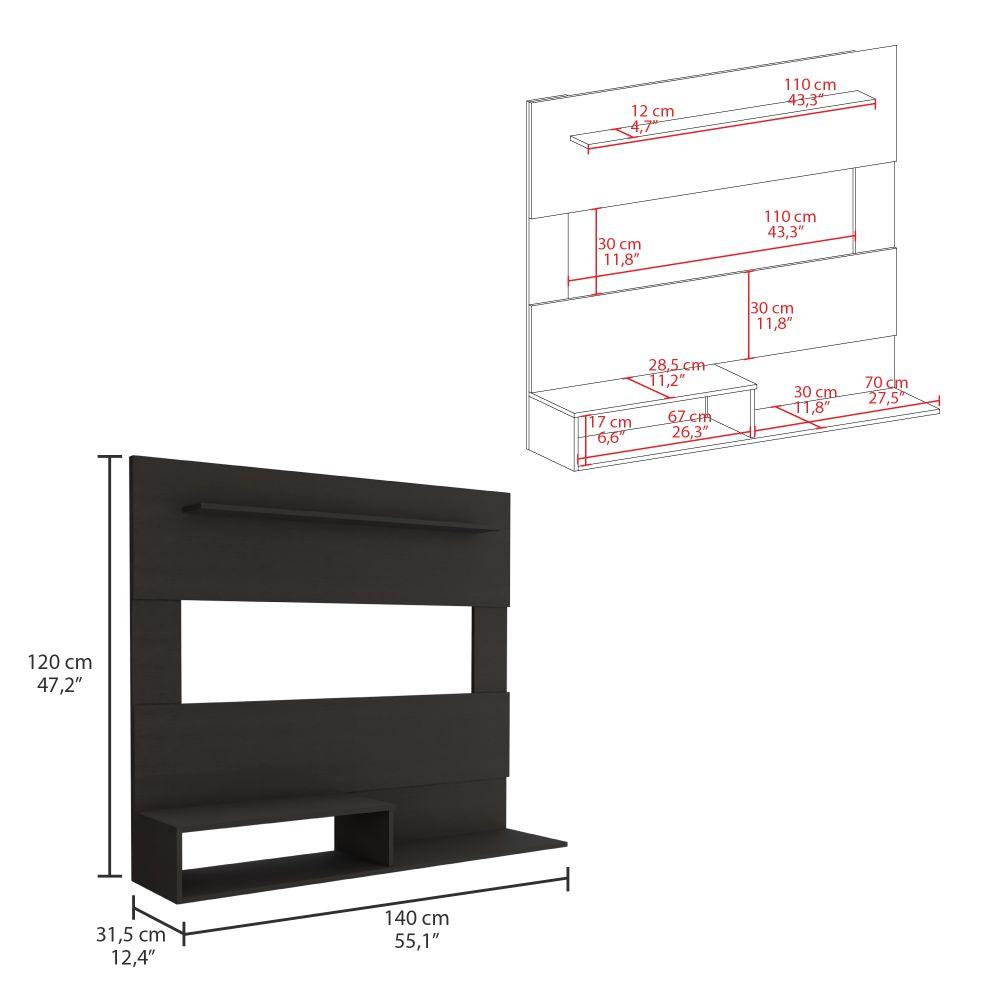 Panel de TV Ascher color Wengue para Sala.