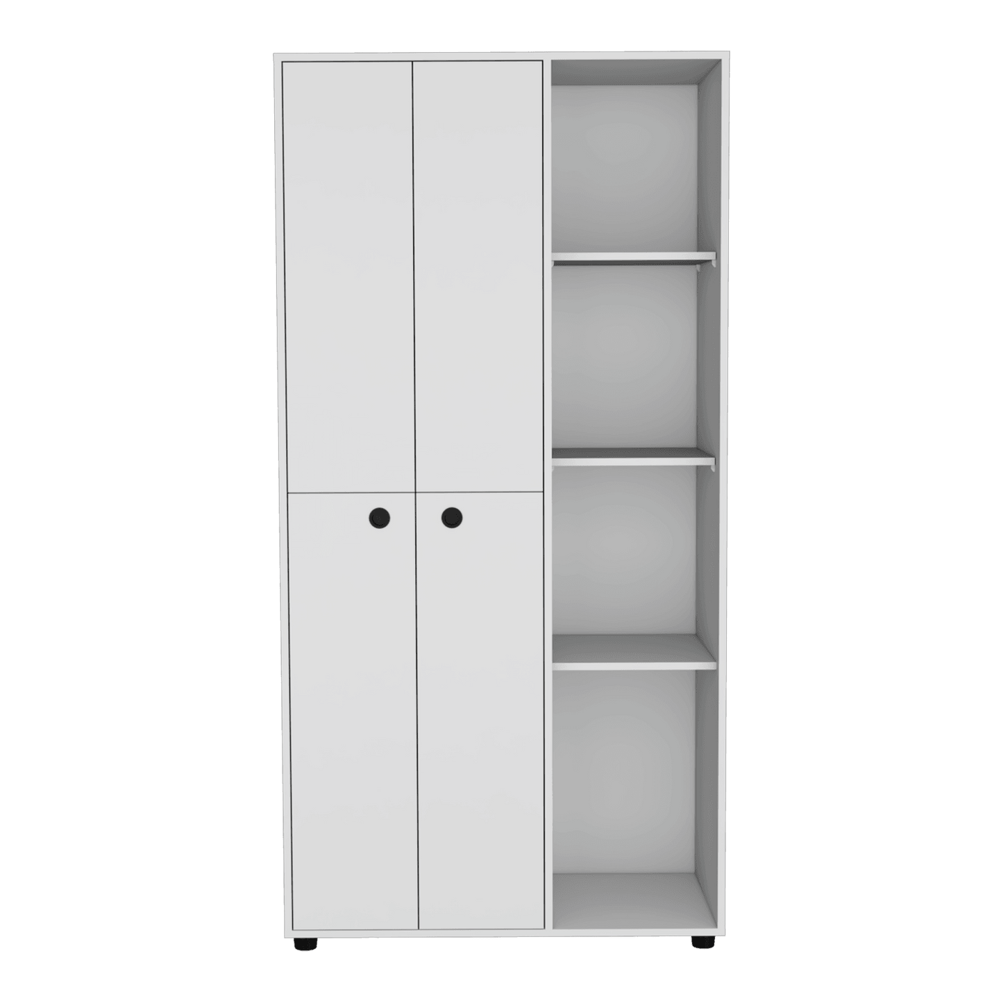 Closet Mandi, Blanco, con Dos Tubos y Un Cajon Deslizable ZF - VIRTUAL MUEBLES