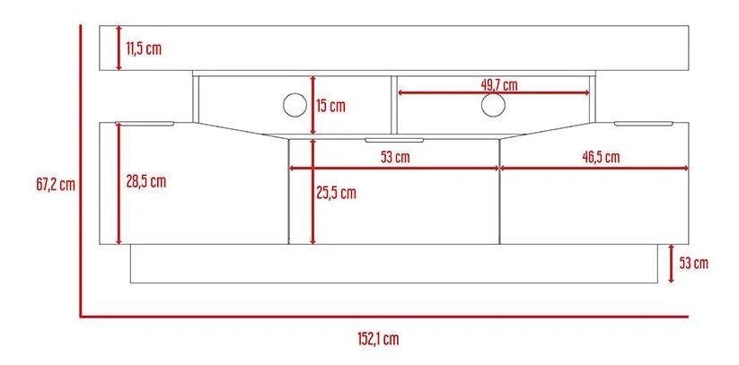 Mesa para TV Teo color Blanco para Sala.