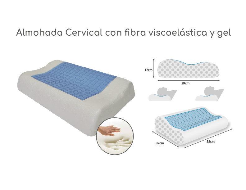 Almohada Visco Cervical Gel para Habitación.