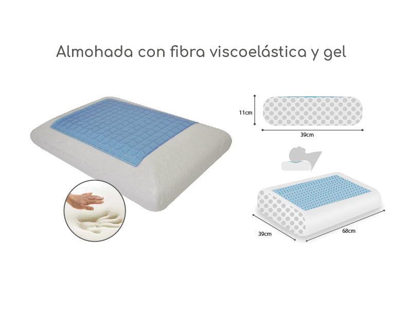 Almohada Visco Tradicional Gel para Habitación.