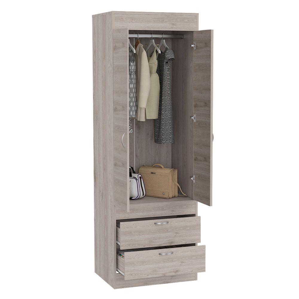 Closet Boa, Humo, Con Dos Cajones Y Amplios Espacios - VIRTUAL MUEBLES