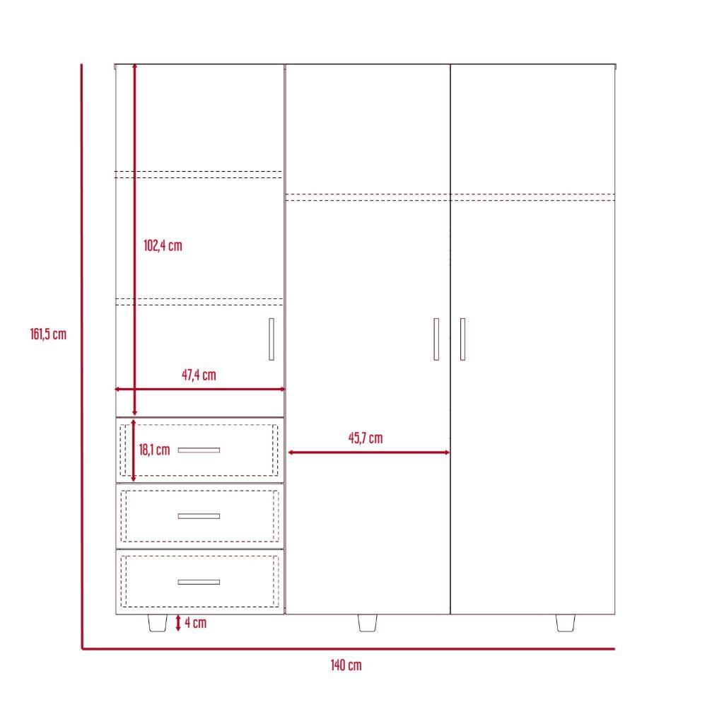 Closet Azana color Wengue para Habitación.