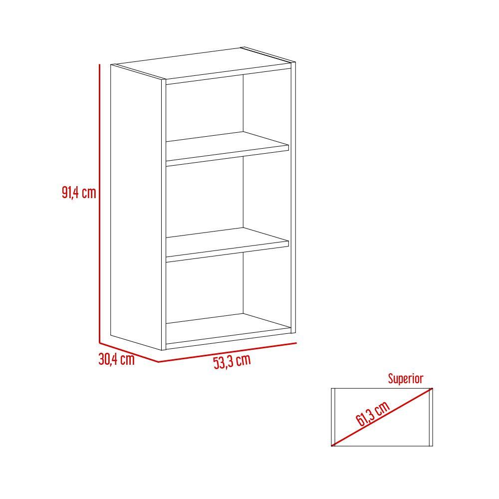 Complemento Gabinete Superior Dibala, Blanco Perla, cuenta con 3 entrepaños - VIRTUAL MUEBLES