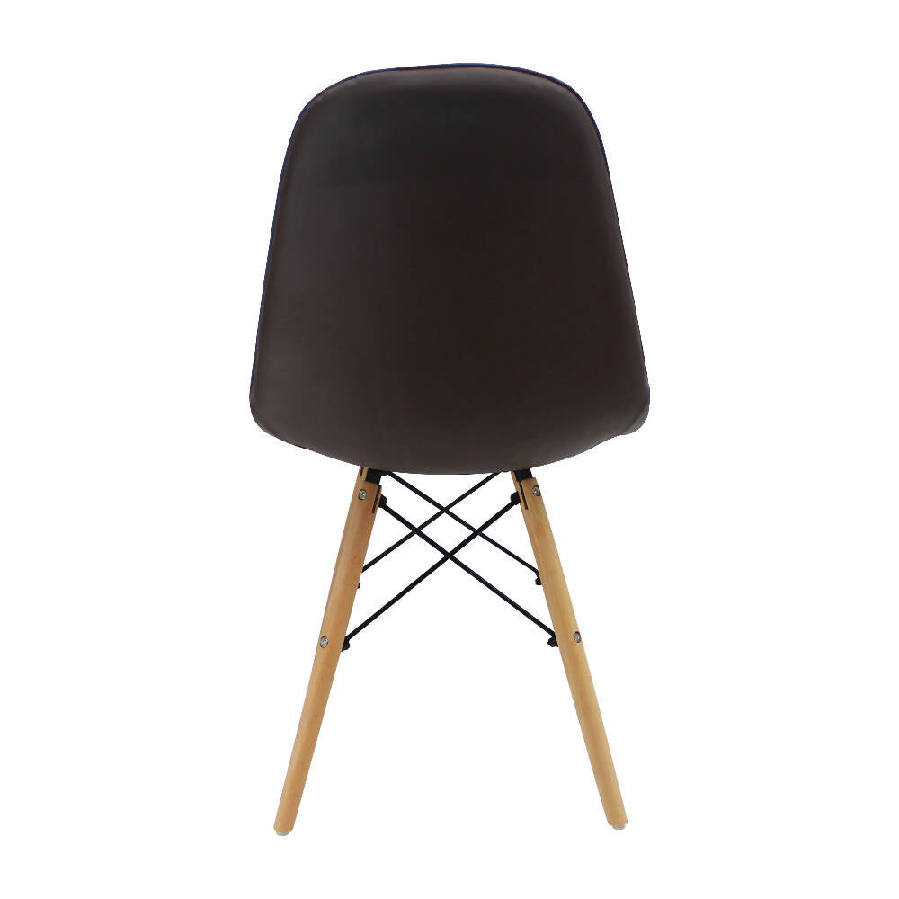 Kit por 4 Silla Botones Eames Acolchada - Café