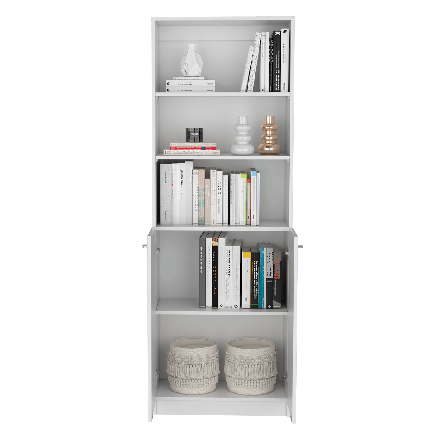 Combo de Bibliotecas Home, Blanco, Incluye Cuatro Bibliotecas. - VIRTUAL MUEBLES