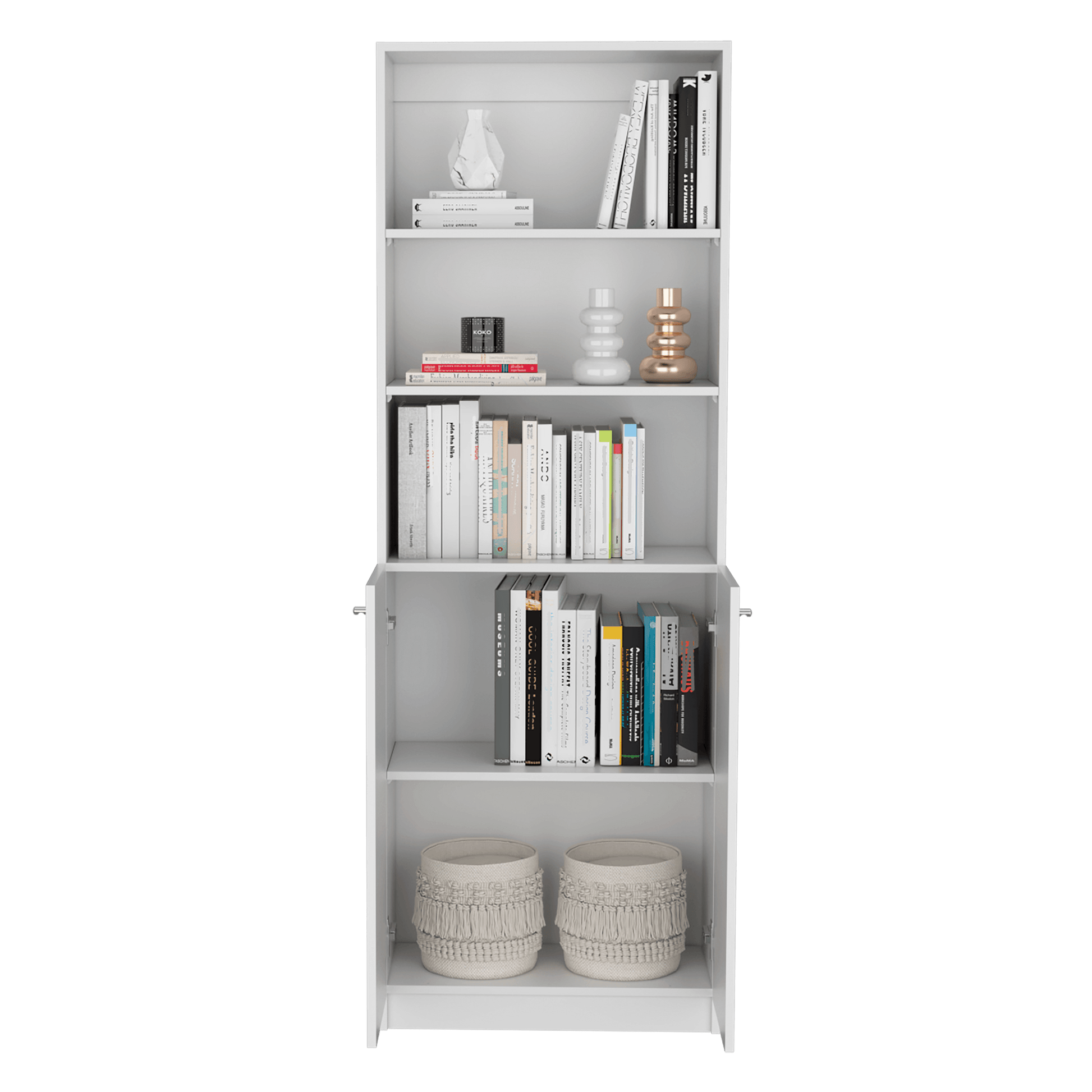 Combo de Bibliotecas Home, Blanco, Incluye Cuatro Bibliotecas. - VIRTUAL MUEBLES