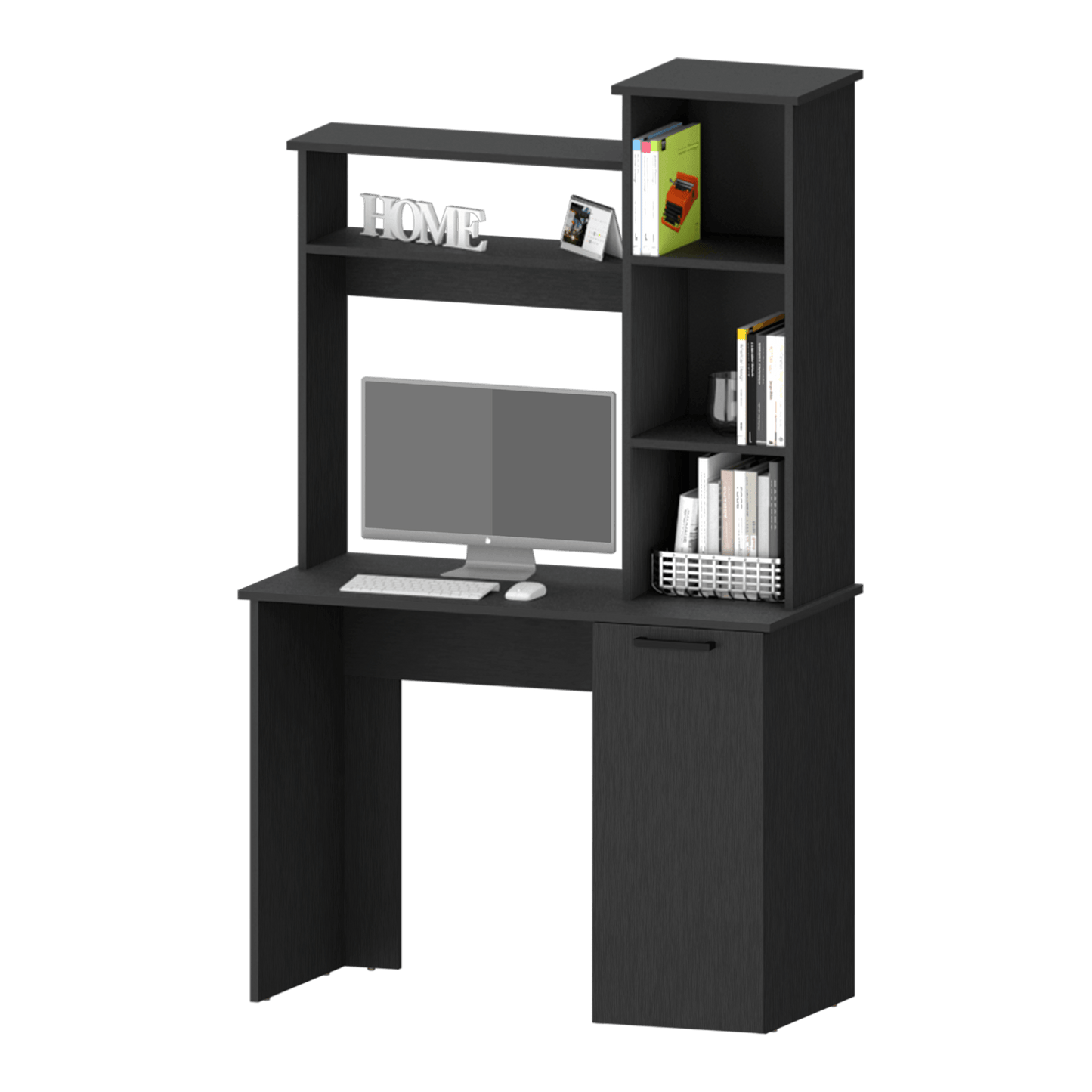 Escritorio Sivak, Wengue, con Una Puerta Abatible y Espacio para Ubicar Objetos ZF - VIRTUAL MUEBLES