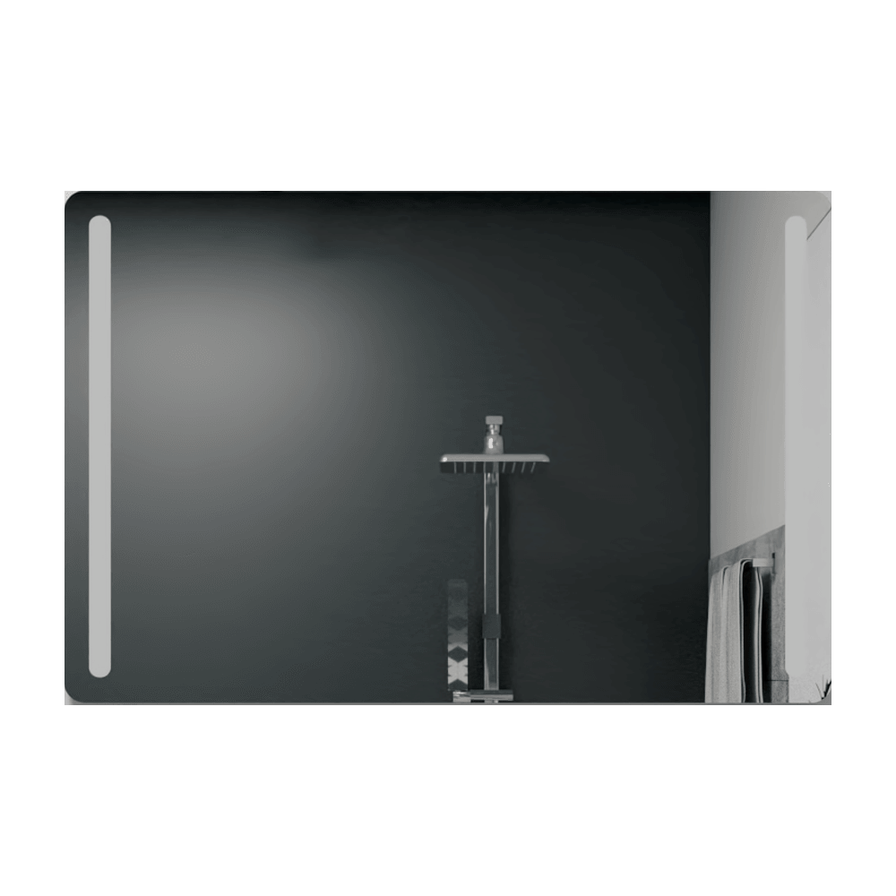 Espejo Rectangular Hera color Gris para Sala o Baño.