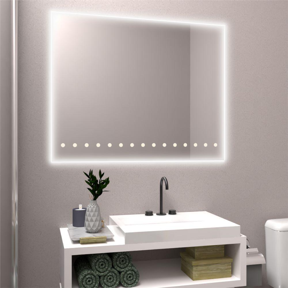 Espejo Rectangular Osiris color Gris para Sala o Baño.