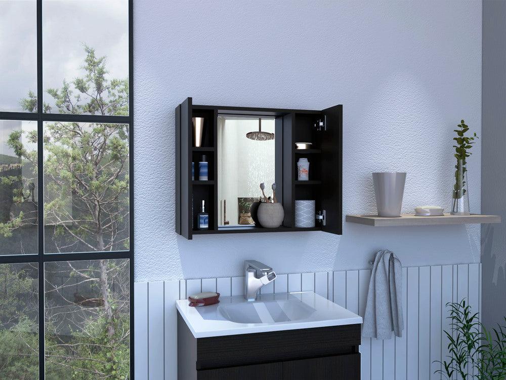 Estantería de Baño Kova, Wengue, con Cuatro Entrepaños ZF - VIRTUAL MUEBLES