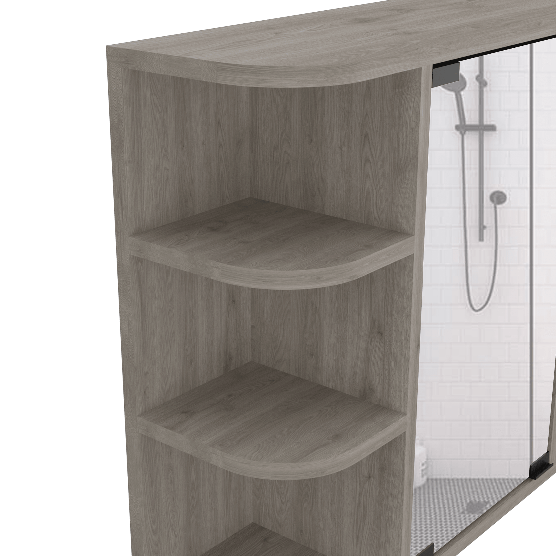 Gabinete de Baño Delio, Humo, con Una Puerta de Espejo Abatible y Seis Entrepaños ZF - VIRTUAL MUEBLES