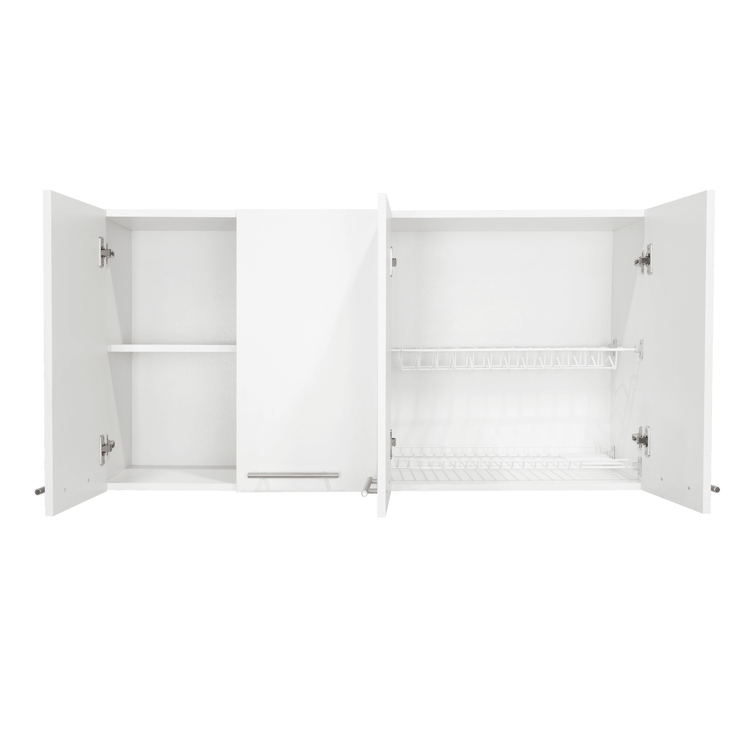 Gabinete Superior Frello, Blanco Nevado, con Cuatro Puertas Abatibles ZF - VIRTUAL MUEBLES