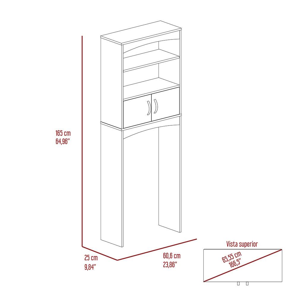 Gabinete de Baño Sabik, Blanco, Con Puertas Batientes Y Entrepaño Móvil - VIRTUAL MUEBLES