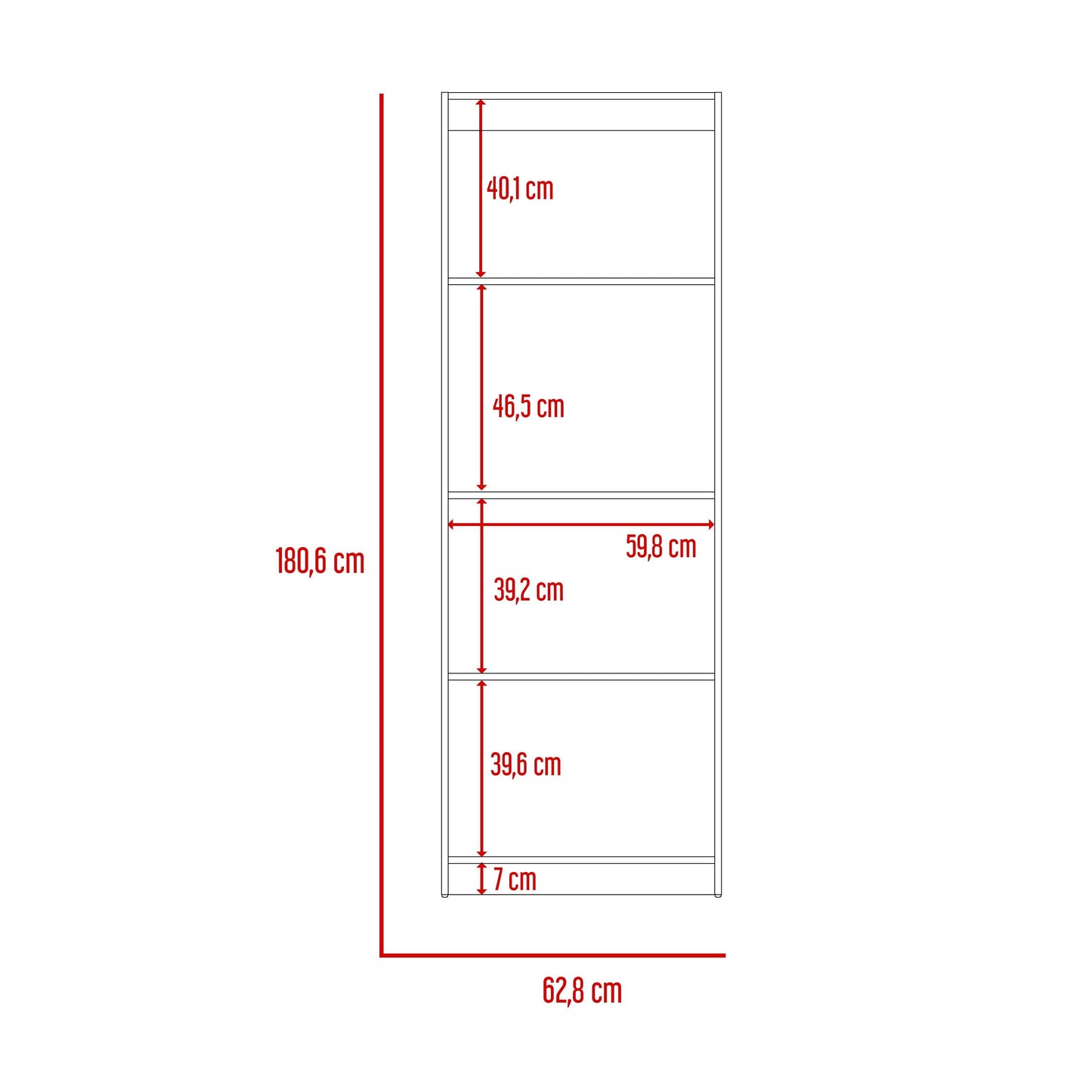 Combo de Bibliotecas Home, Wengue, Incluye Cuatro Bibliotecas. - VIRTUAL MUEBLES