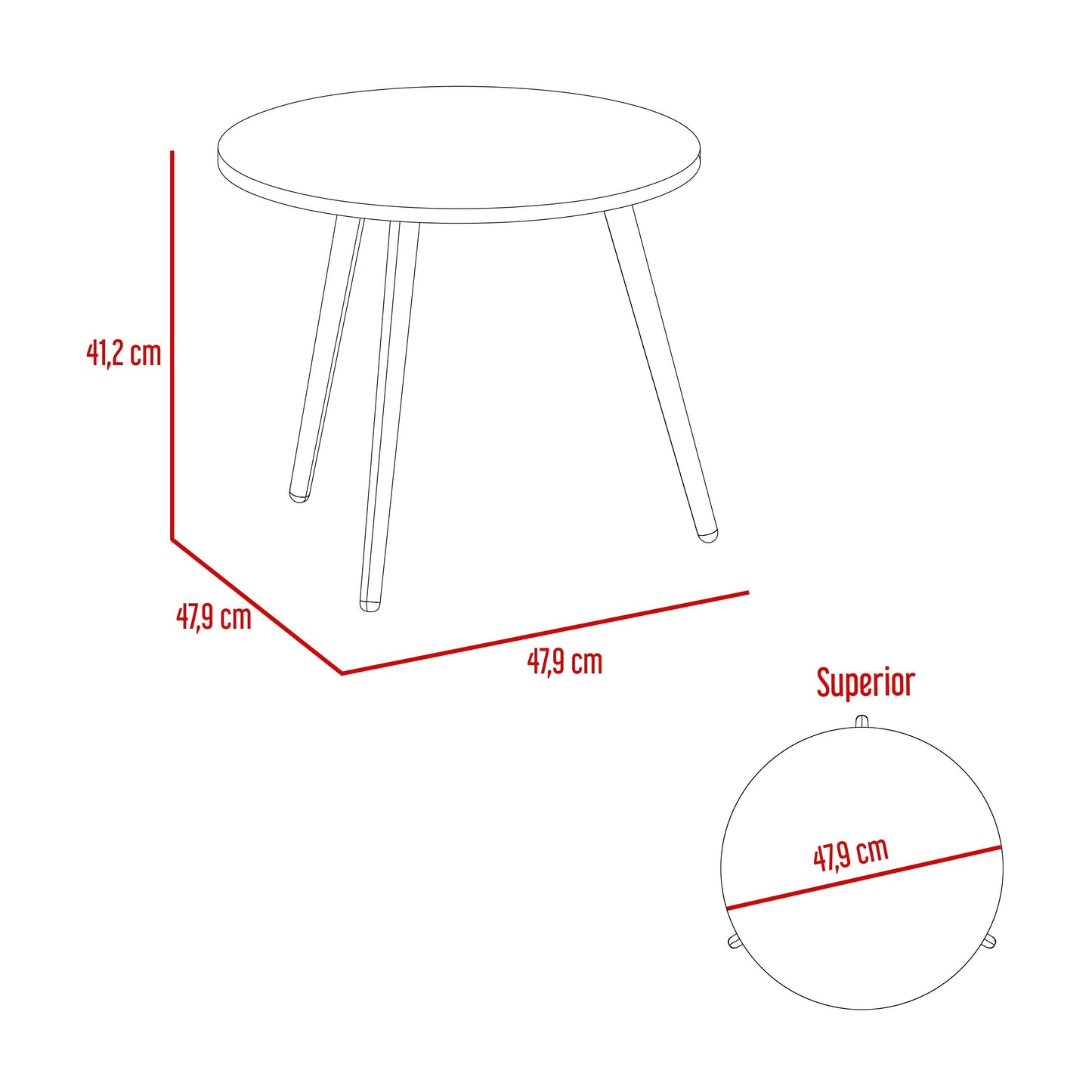 Mesa de Centro, Zohi, Wengue, con Diseño Redondo - VIRTUAL MUEBLES