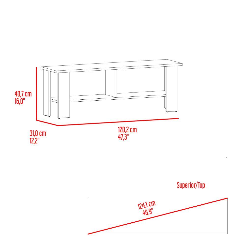 Mesa Para Tv Navi, Blanco Marquez, Para Televisor Hasta 65 Pulgadas