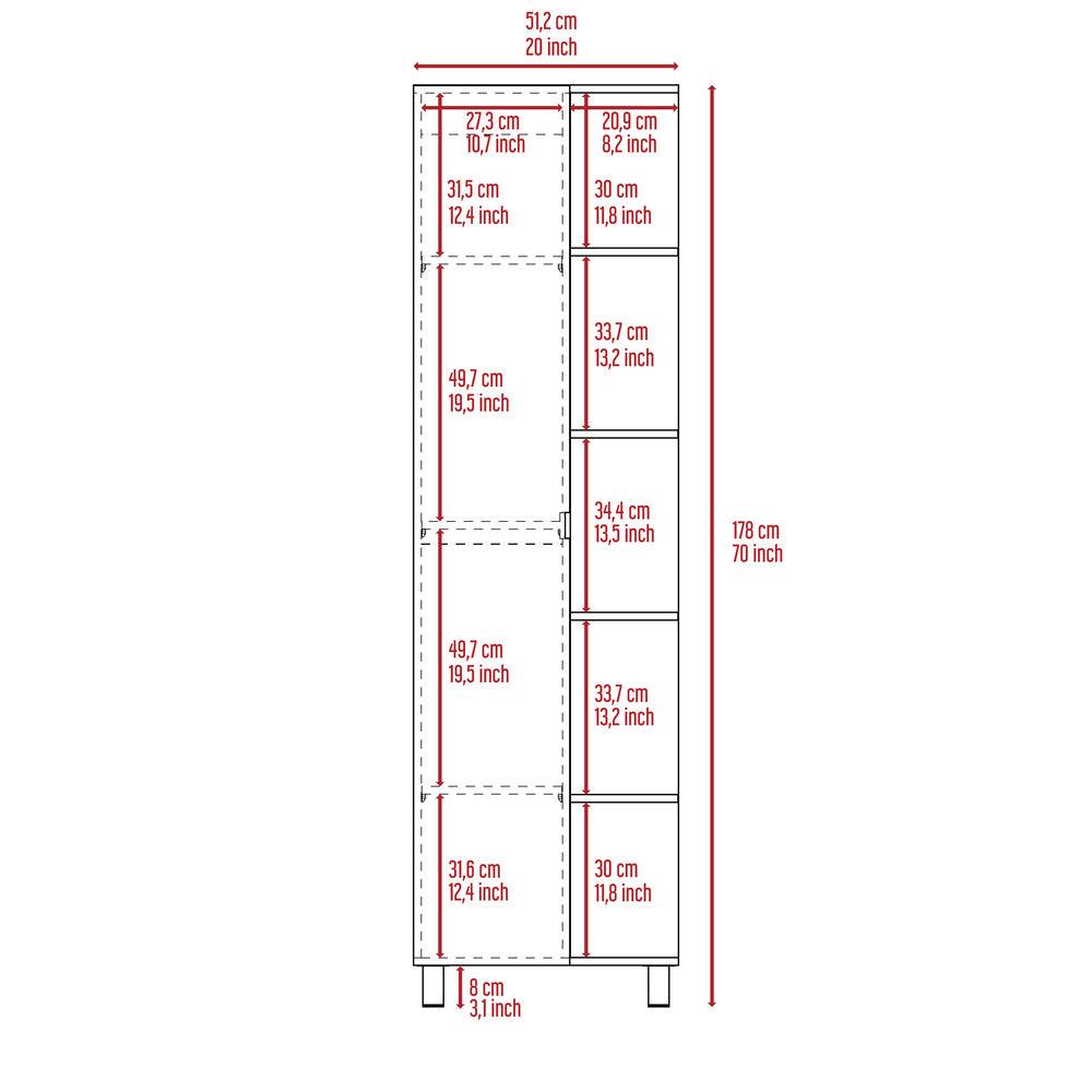 Estantería de Baño Mulán, Blanco, con Cinco Entrepaños ZF - VIRTUAL MUEBLES