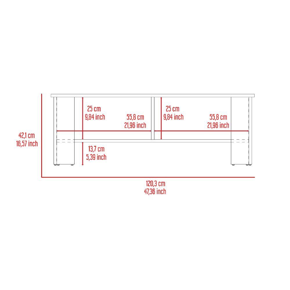 Mesa Para Tv Navi, Bardolino y Blanco Marquez, Para Televisor Hasta 65 Pulgadas