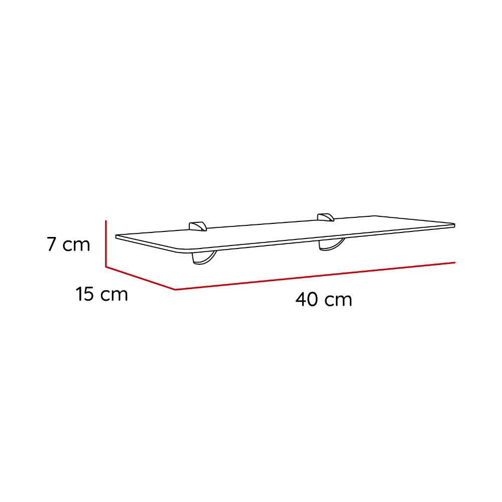 Repisa Rectangular Rafel, en Vidrio X 1 Unidad