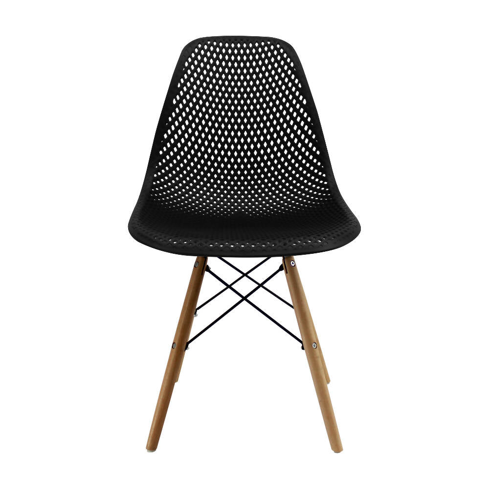 Kit por 4 Silla Air Eames Para Sala Comedor Restaurante - Negra