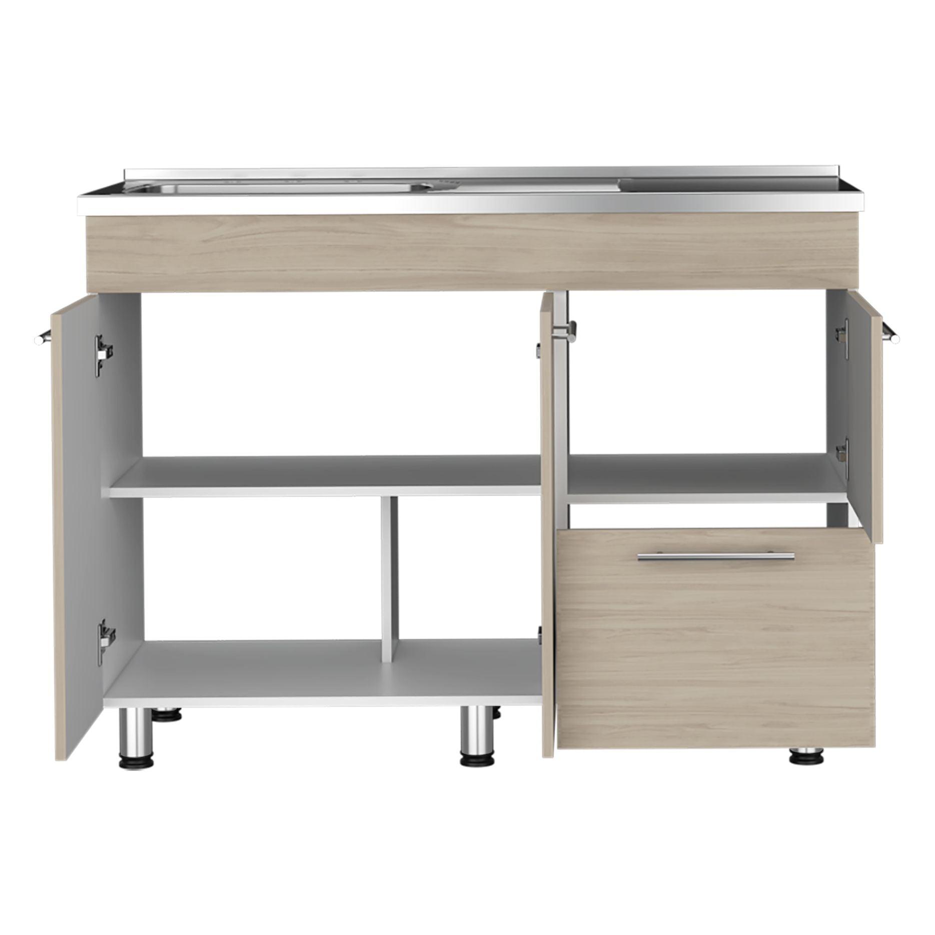 Gabinete Superior Kiret color Nacar y Blanco para Cocina.