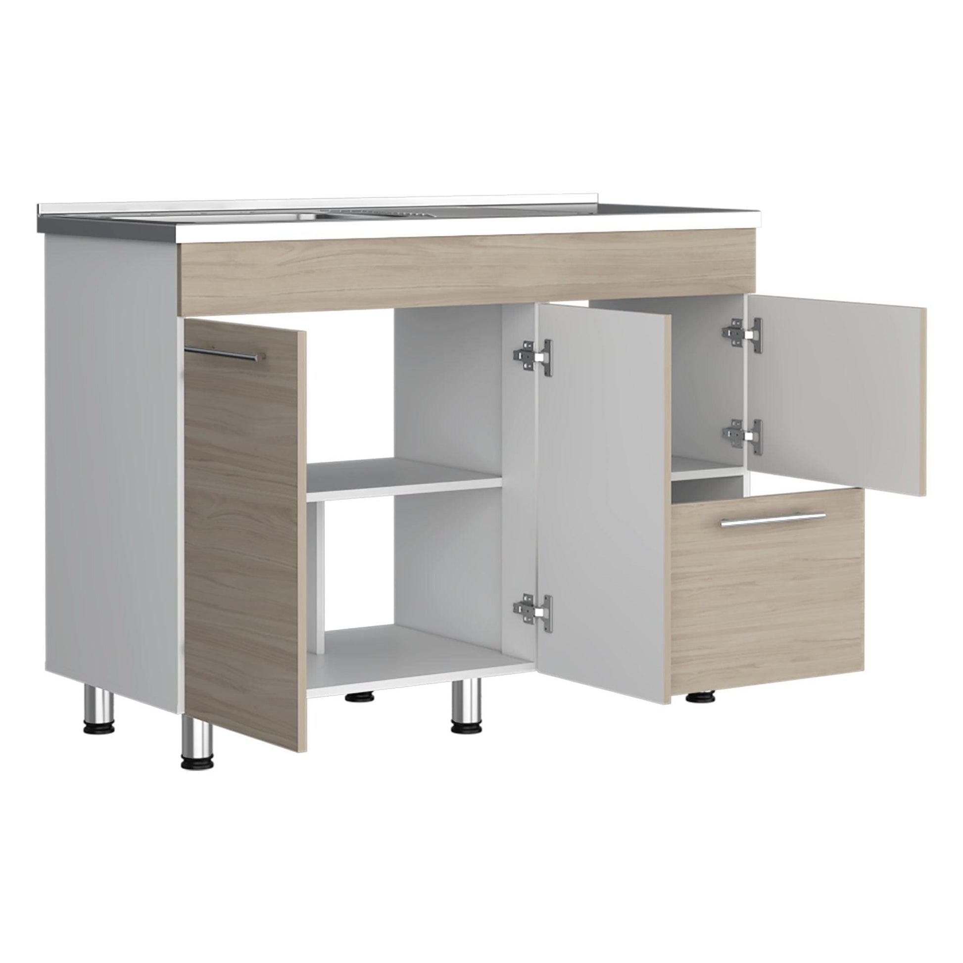 Gabinete Superior Kiret color Nacar y Blanco para Cocina.