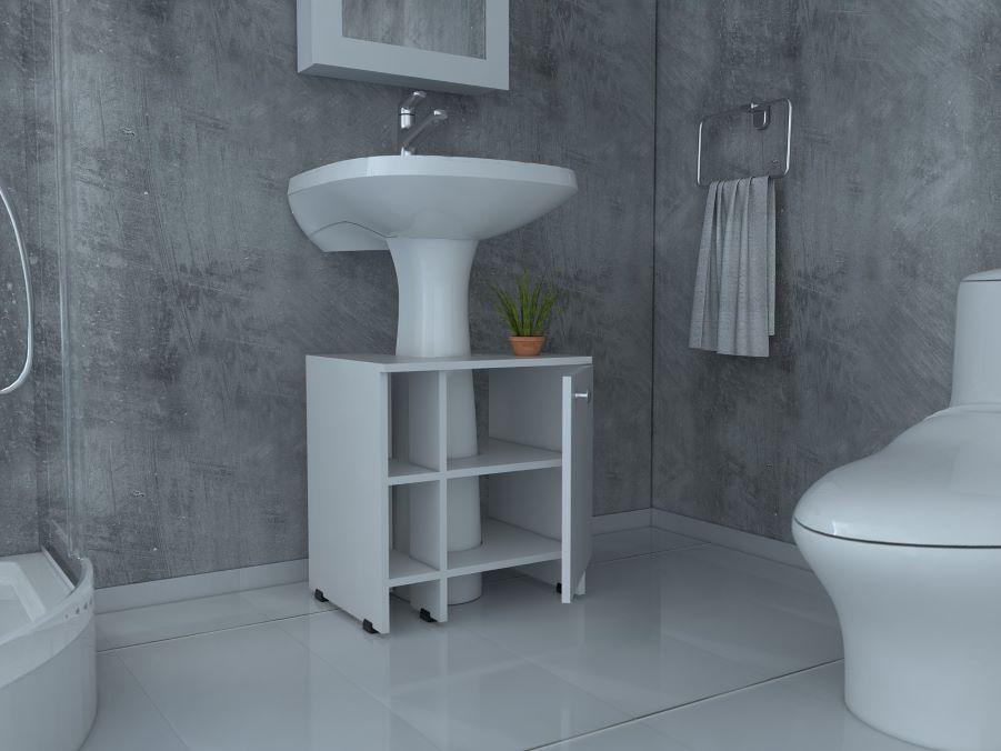 Mueble Lavamanos Omahi color Blanco para Baño.