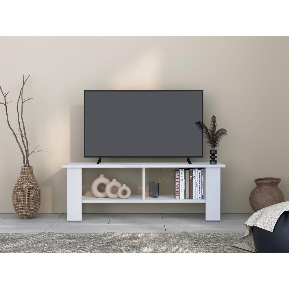 Mesa Para Tv Navi, Blanco Marquez, Para Televisor Hasta 65 Pulgadas