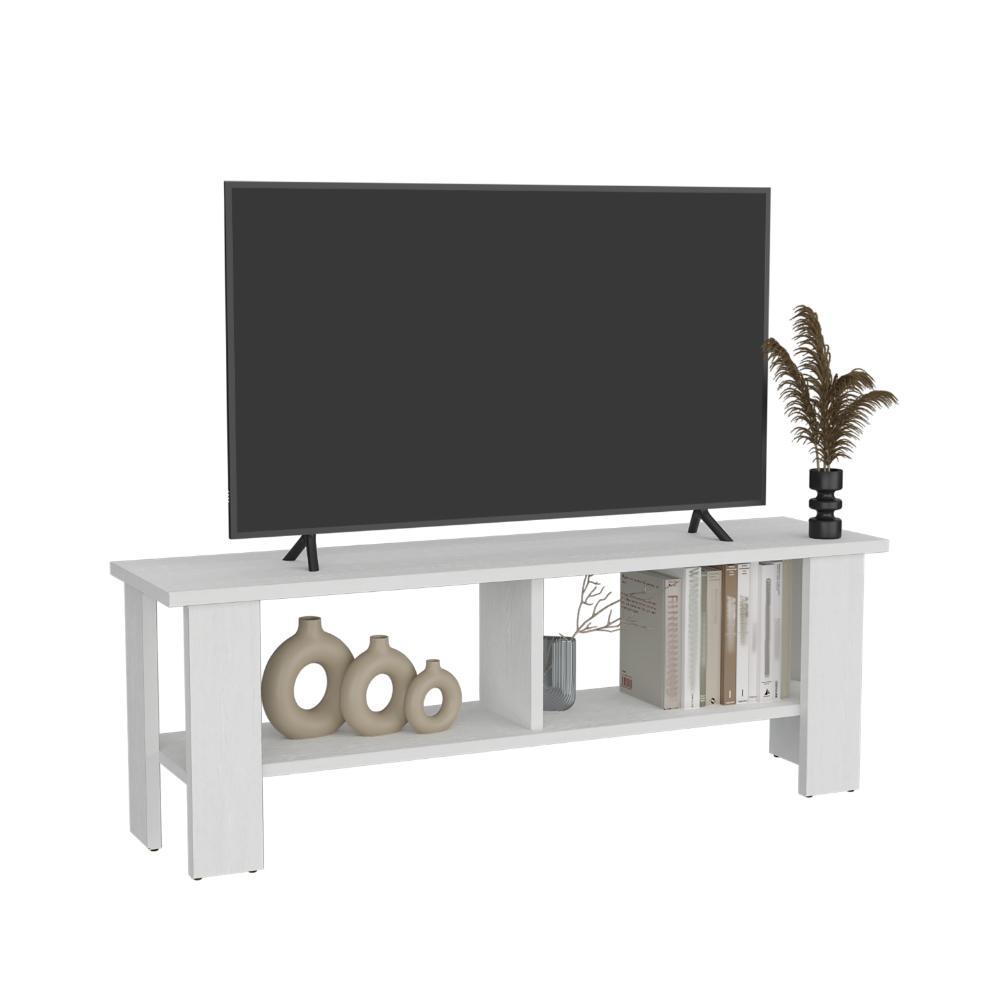 Mesa Para Tv Navi, Blanco Marquez, Para Televisor Hasta 65 Pulgadas