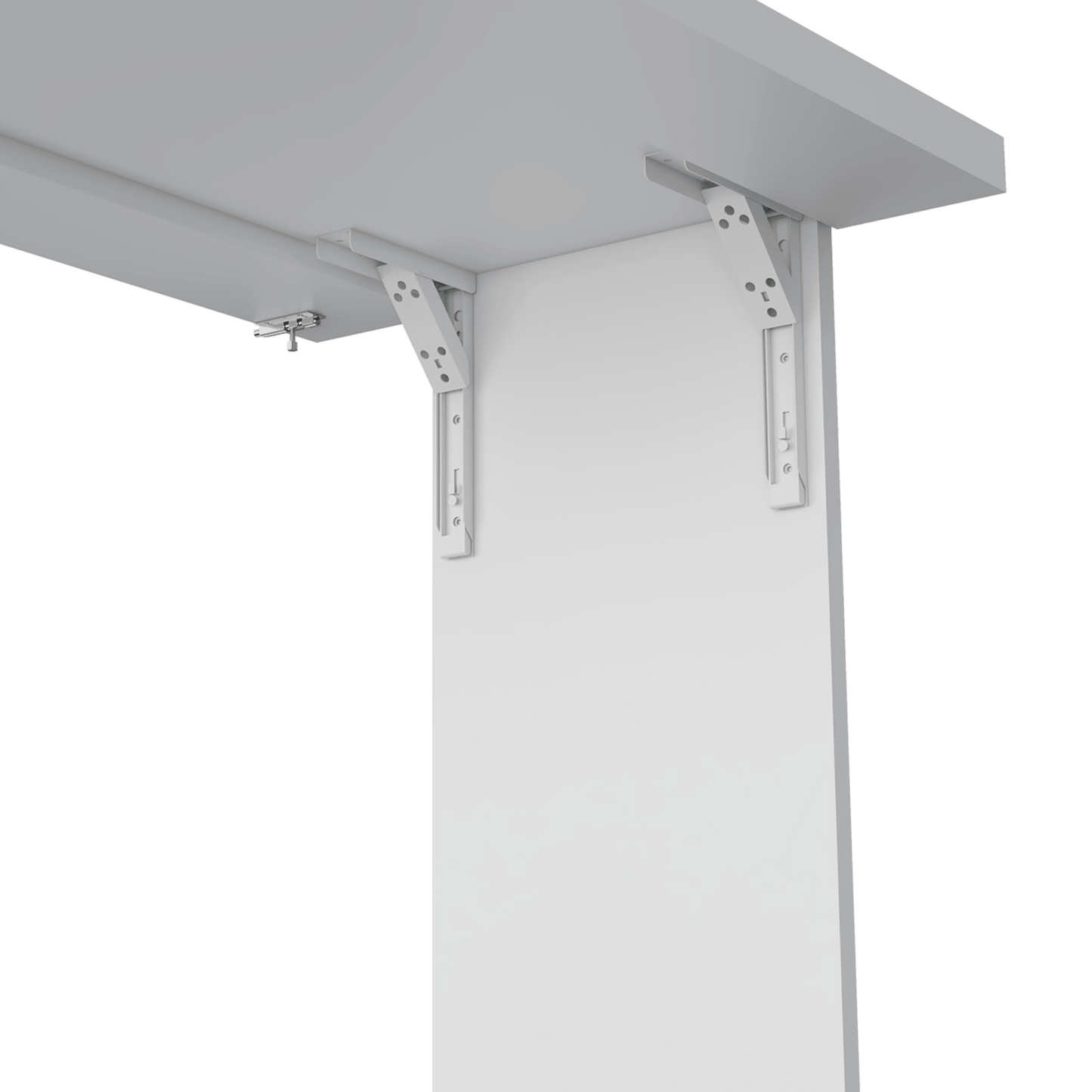 Mesa Auxiliar Vetta, Blanco, para Empotrar a la Pared y Amplia Superficie ZF - VIRTUAL MUEBLES