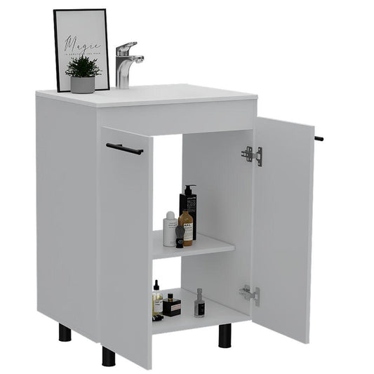 Mueble Lavamanos Anney color Blanco Nevado para Baño.