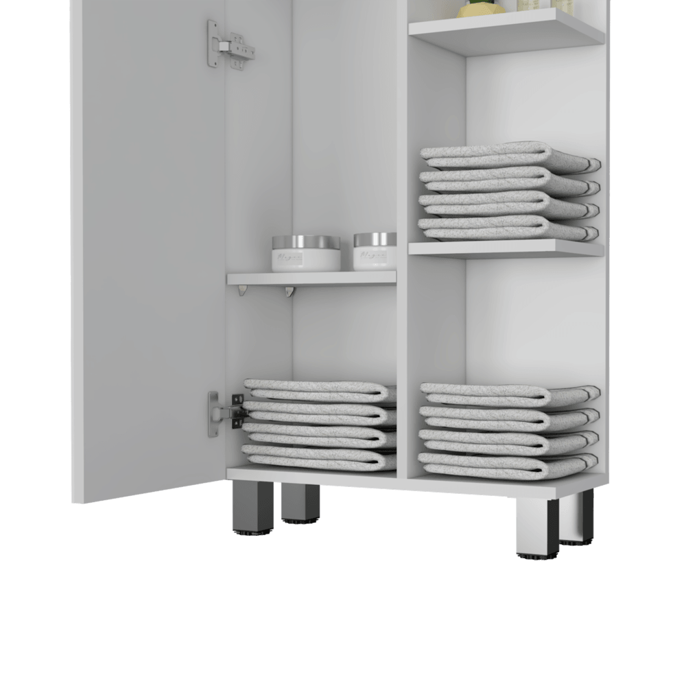 Estantería de Baño Mulán, Blanco, con Cinco Entrepaños ZF - VIRTUAL MUEBLES