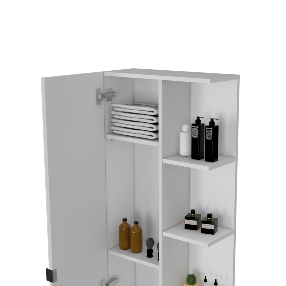 Estantería de Baño Mulán, Blanco, con Cinco Entrepaños ZF - VIRTUAL MUEBLES